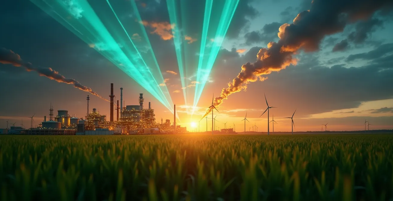 Illustration symbolique de la synergie des financements multiples dans la transition énergétique